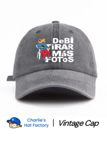 1 件 DTMF 波多黎各印花水洗棒球帽，原装男士帽子，经典休闲时尚复古柔软吸汗带可调节尺寸轻质防晒多功能爸爸帽，适合户外运动日常穿着派对度假送给家人和朋友的完美礼物