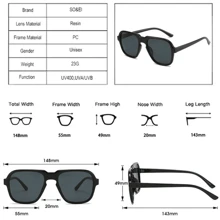 SO&EI Square Women Retro  Clear Ocean Gradient Lens Shades  Men Fashion Trending Leopard Champagne Sun Glasses
