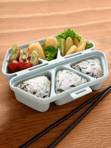 6-In-1 Rice Ball Mold, Multi-Purpose Triangle Sushi Mold For Making And Storing Sushi, 6-Cavity Non-Stick Rice Ball Press Mold For Seaweed And Herb Rice Balls - Blue - View 3