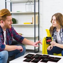 New 50 Creative Couple Cards Board Game Props Dating Essential Game Cards Icebreaker Game Warm-Up Props Valentine's Day Gifts After-Dinner Entertainment Leisure Games Fun And Popular Board Game Solitaire