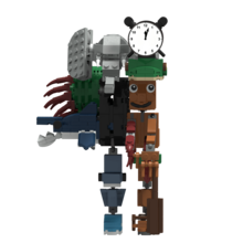 TungTungTungSahur 创意可变形 Boss 积木模型玩具 Brainrot 人偶套装摆件