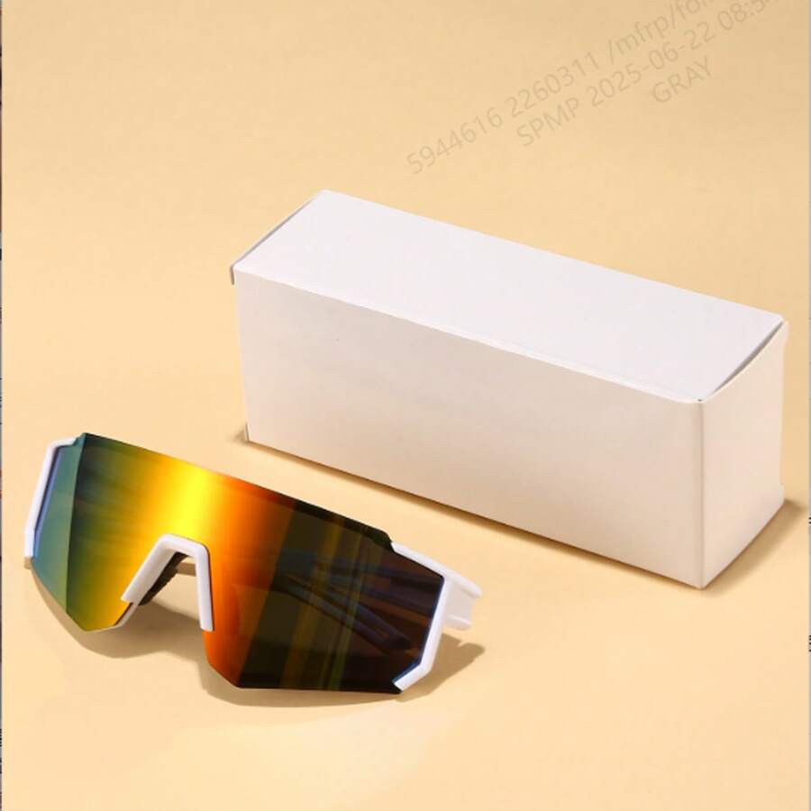 1pc Women's Plastic Sports Cycling Wrap-Around Y2K Style Fashion Fashion Glasses, Suitable For Daily Photos, Outfits, Shopping, Cycling