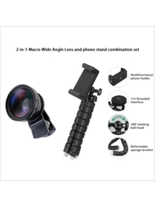 2-In-1 Smart Phone Lens,12.5X Macro Lens And 0.45X Wide Angle Lens - Multicolor - View 5