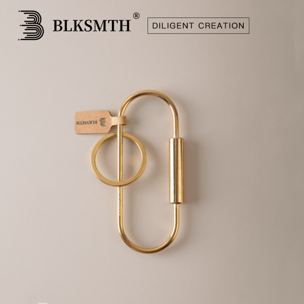BLKSMTH BLKSMTH BRASS PENDANT IN THE SHAPE OF A PAPER CLIP