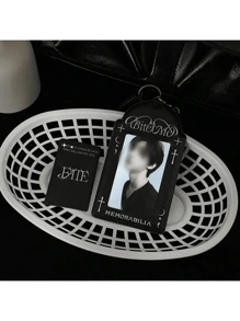1 peça exclusiva de porta-cartões fotográficos "Bite Me", armazenamento e exibição de fotos de ídolos Kpop, estojo personalizado para cartões fotográficos, decoração de estrelas para bolsa/bolsa, adequado para fotos instantâneas de filme de 3 a 3,5 polegadas, produtos para shows de ídolos
