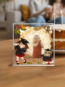 Personalized Birthday Photo, Cute Colorful Acrylic Photo Block For Baby's Birthday. Celebrate Your Little One's Special Milestone. Animal Frame, Baby Photo, Aimed At Celebrating The Little One's Special Milestone. This Thoughtful Gift Is Perfect For A Baby Shower As It Can Meet The Needs Of New Parents While Adding A Touch Of Charm To Their Home Decor.