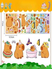 随机9-11件/6件惊喜盲盒，内含水豚记事本、水豚玩偶、铅笔、铅笔盒、橡皮、铅笔刀、活页笔记本、静音书，款式多样，惊喜好运，节日可爱礼品套装