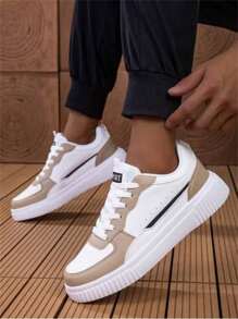 Unisex 36-45 Casual Sneakers, Women's Casual Shoes & Men's Athletic Shoes, Lace-Up Soft Bottom Flat Comfortable Men's Shoes, Lightweight Low-Top Everyday Shoes, Street Wear Skate Shoes 2000s Style Valentine's Day Ideas