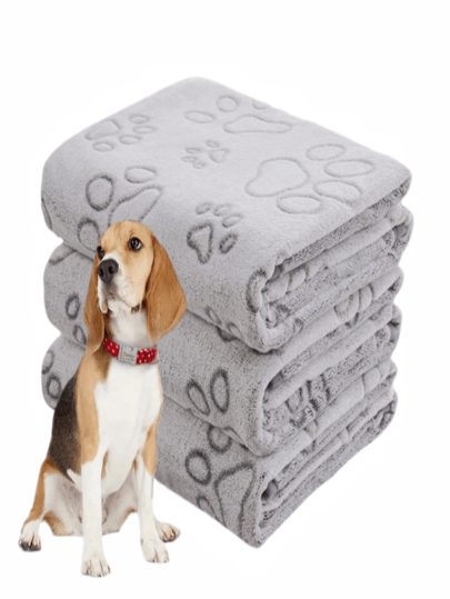 1pc Or 3pcs Sherpa Fleece Blanket With Paw Print, Pet Bedding Pad - Machine Washable Flannel Pet Blanket, Suitable For Small/Medium/Large Pets