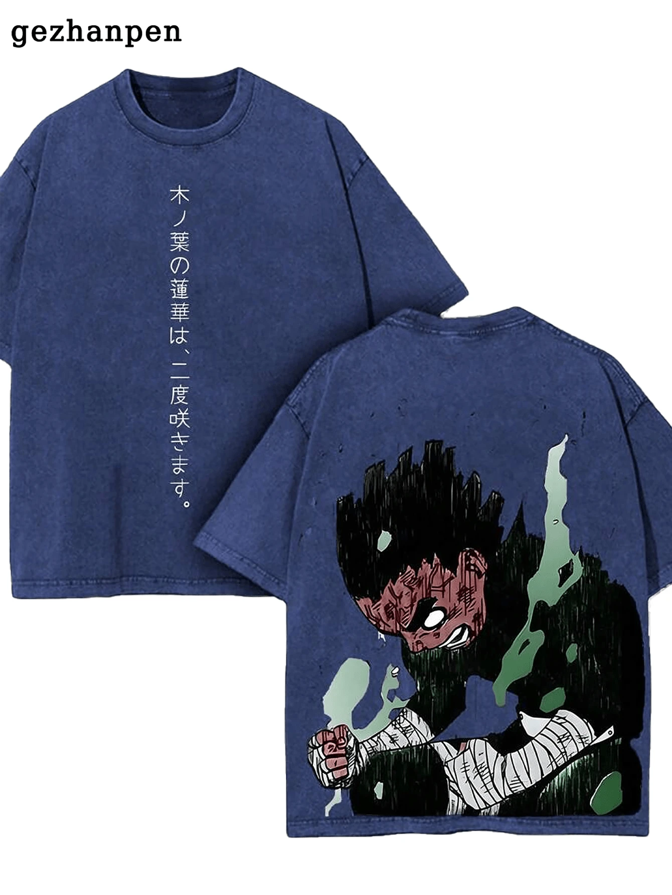 230g Double-Sided Washing, Faith Such As Rock Printing T-Shirt, High-Quality Batik Cotton Retro Fashion Brand T-Shirt, Men's T-Shirt, Beach Essential, Summer T-Shirt.Holiday Gift, Perfect Gift. - 寶藍色 - 查看 1