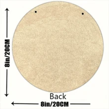 1 件，花朵欢迎标志，圆形木制标志，带有华丽花环的中心装饰，母亲节祝福，夏季标志，农舍墙壁装饰，门廊装饰，送给女士的完美礼物，人造木质材料。