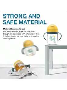 250ml Cartoon Character Printed Baby/Children Drinking Bottle Fun Water Cup With Straw - Royal Blue - View 10