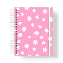 Moreih Paper Premium Notebook 200 Pages (100 Sheets) A5 - Floral Pink - View 1