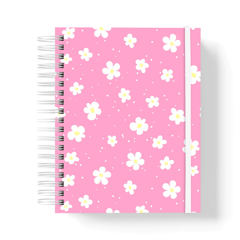 Moreih Paper Premium Notebook 200 Pages (100 Sheets) A5 - Floral Pink - View 1