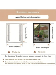 Polyester Anti-Mücken Fenster Fliegengitter, selbstklebende Installation ohne Bohren, verstärktes Gittergewebe zum Schutz vor Fliegen und Insekten, atmungsaktiv & transparent