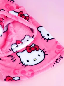 Sanrio Women's Plus Size Thermal-Lined Hello Kitty Print Fluffy Pants, Soft, Warm, Cozy, Kawaii, Suitable For All Ages, Autumn/Winter