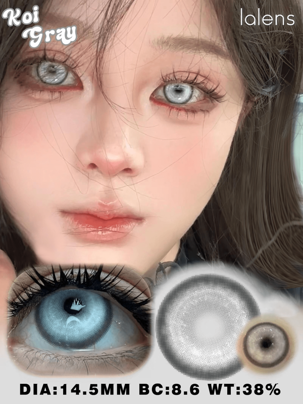 Lentes de contacto de color Lalens Nebula Grey, cosméticos, de estilo ciberpunk, para un uso anual, para ojos marrones oscuros. Lentes de contacto de color para un uso anual, para ojos marrones claros. Lentes de contacto de color para la belleza diaria de los ojos