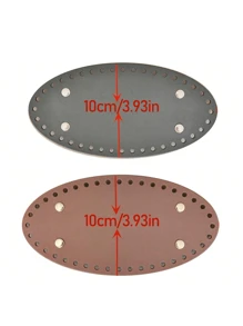 Pu Material Bag Base For Diy Hardware Leather Accessories, Oval Shaped Crossbody Bag Woven Bottom With Perforated Design, Multi-Purpose Stylish And Durable Padding For Comfort, Suitable, Daily Use, And Commuting, Compact And Portable For Travel, Perfect Gift For Fashion Lovers.