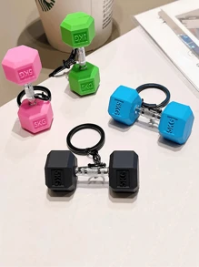 1 Stück Mini-Kurzhantel-Schlüsselanhänger, Silikon Fitness-Schlüsselring, geeignet als Partybegünstigung, Weihnachtsgeschenk, Auto-Schlüssel und Rucksack-Zubehör
