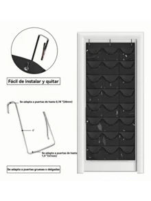 Bolsa De Almacenamiento De Gorra De Béisbol De 24 Rejillas - Negro - Ver 4