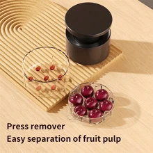 1pc Cherry & Date Pitter With 7 Holes, Clear Plastic Kitchen Tool For Efficiently Removing Pits, Suitable For Cherries, Dates And More, Compact Design & Durable Kitchen Gadget