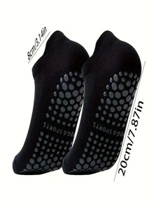 4 双女士瑜伽袜，防滑抓地力，适合普拉提、纯芭蕾、舞蹈、赤脚运动、芭蕾袜、露趾防滑袜、弹力运动袜