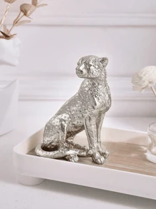 1 Piece Of Leopard Squatting Desktop Decorative Ornaments, Resin Material Retro Style Handicrafts Decoration Suitable For Study, Entrance, Office, Hotel Decoration