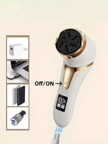 Electric Foot Grinder, Foot Dead Skin Remover With 3 Grinding Heads And LCD Display, Professional Hard Skin Removal, Foot Care Tool For Removing Cracked Heels, Calluses And Dead Skin, Foot File, Electric Foot Grinder, Creative Electric Foot Grinder, Home Exfoliating Tool, Perfect Gift For Wife, Husband And Female Friends - Multicolor - View 8