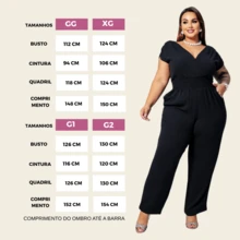 LIA ROSA Plus Size Jumpsuits - שחור - ראה 5