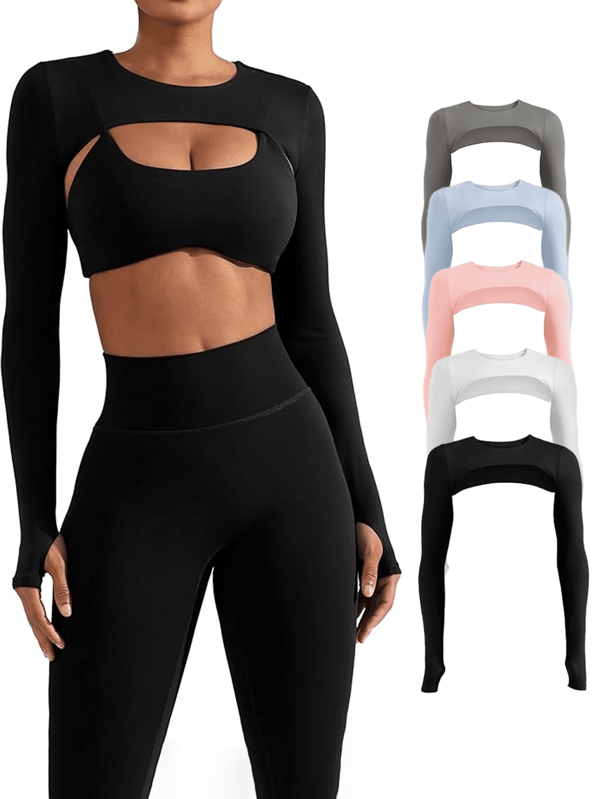 1 Piece UV-Protective Arm Cover, Women's Elastic Perforated Yoga Sports T-Shirt, Long-Sleeved Golf Sun Protection Sports Cardigan, Summer Ice Silk Cool Sun Protection Shawl, Suitable For Outdoor Sports And Cycling Sun Protection