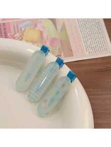 1 套果冻色格子发夹 - 甜美鸭嘴刘海侧夹 - 少女妆发夹头饰、发型、发饰、发饰 - 彩色 - 查看 10