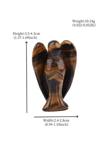 1 Peça Decoração de Anjo de Cristal de Quartzo Natural Esculpido à Mão, Espécime Mineral, Decoração Doméstica/de Quarto, Adequado como Presente de Feriados