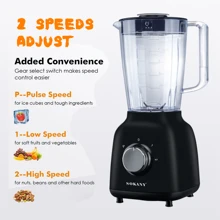 SOKANY SOKANY 03041 Juicer 1.6-Liter Household 2in1 Electric Juicer, Bean Grinder, Cooking Machine, Juicer, With Hardened Stainless Steel Blade, Durable ABS Body Material, Integrated Detachable Double Cup Design, Equipped With High-Power 500 Watts, High-Speed And Easy To Clean, Multi-Function Blender, Food Processor, Suitable For Smoothies, Nut Sauces,