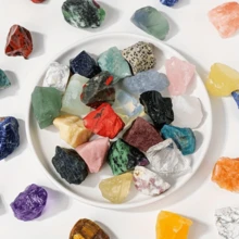 100g/Pack Natural Crystal Raw Stones, Amethyst, Rose Quartz, Citrine, Green Fluorite, Fragrance Diffuser Decor Stones, Aquarium Landscaping Stones - Multicolor - View 3