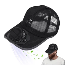 Gorra de béisbol con ventilador solar, gorra de béisbol con malla y ventilador solar, sombrero de sol ventilado con ventilador recargable por solar o USB para hombres y mujeres, adecuado para deportes al aire libre, campamento, pesca y senderismo - Multicolor - Ver 1