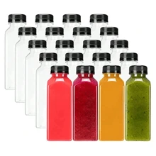 1/3pcs Plastic Juice Bottles With Caps, Transparent Juice Bottles, 8oz 12oz(250ml,350ml),Juice Containers With Lids For Fridge, Reusable Juicing Bottles, Smoothie Bottle, Empty Plastic Juice Bottles, Drink Containers With Lids, Empty Milk Bottles Plastic Smoothie Drink Bottles, For Outdoor, Camping