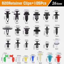 925pcs Car Rivets Assortment Car Door Interior Fastener Clips Kit - Multicolor - View 6