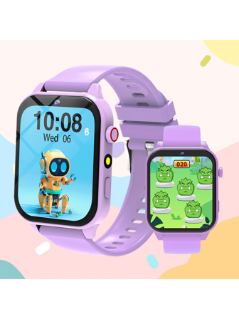 1 Stück 4,6 cm Smartwatch, neue Kinder Smartwatch, aufgerüstete Spielearmbanduhr für Teenager & Kinder, mit Alarm Erinnerung, Schrittzähler, Stoppuhr, Taschenlampe, Rechner, Spiele, Kamera, Geschenke