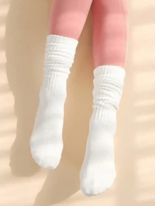 10/5/3/1 Pair Women White Casual Socks, Knee-High Socks, Over-The-Knee Socks, Mid-Calf Socks, Leggings, All Season, Boot-Style, Knitted Socks, Gift For Friends And Family Christmas Gift - Multicolor - View 4