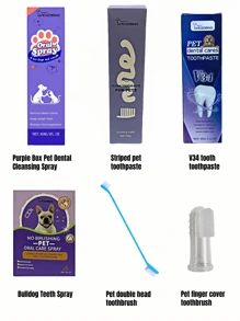 1 pièce Dentifrice d'hygiène bucco-dentaire pour animaux de compagnie, spray de nettoyage des dents pour animaux de compagnie - élimine les odeurs, les dents jaunes, rafraîchit l'haleine, nettoie et protège les soins bucco-dentaires pour chiens et chats