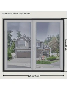 Polyester Anti-Mücken Fenster Fliegengitter, selbstklebende Installation ohne Bohren, verstärktes Gittergewebe zum Schutz vor Fliegen und Insekten, atmungsaktiv & transparent