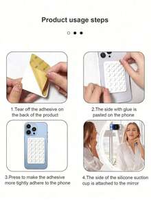 20/10/5/3/1pcs Silicone Suction Cup Phone Holder, Waterproof Adhesive Base, Suitable For IPhone And Android Phones, Multi-Functional Grip Stand, Black/White/Purple/Orange; 2pcs Black And Pink/White, Suitable For IPhone And Android Phones, Birthday Gift, Phone Holder For Family And Friends, Phone Accessories, Octobuddy, Affordable - One Size - View 5