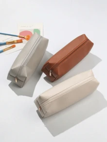 可折叠便携化妆文具笔袋、铅笔盒、书包、学习用品、返校季 - 黑色 - 查看 5