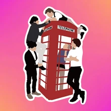 一体式卡通乙烯基贴纸 - 哑光饰面，用于汽车、笔记本电脑和滑板的自粘贴花 - 一次性设计