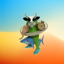 Enfeites de tubarão italianos Tralalero Tralala. Coleção de animais fantásticos com design exclusivo (banana, elefante, sapo verde, tubarão, hipopótamo) - Decoração de escritório de plástico durável com mesa de trabalho, presente de Natal para fãs TungTungTungSahur