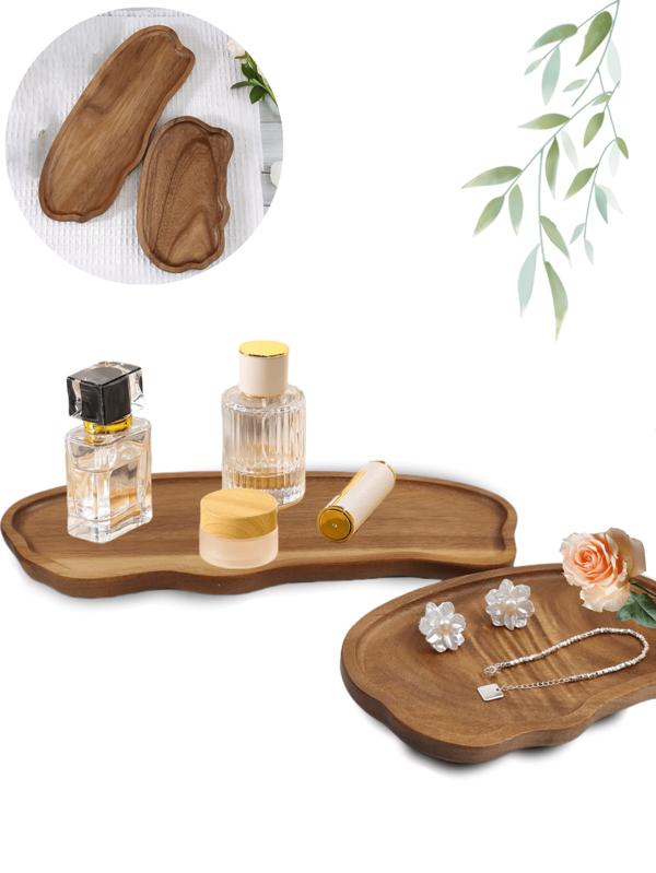 1/2 Asymmetrical Cedarwood Tray, Simple Wooden Platter For Dining, Tea Tray, Japanese Luxury Tray, Wooden Props For Restaurant Setup And Photography, Solid Wood Tray, Breakfast Tray, Tray, Decorative Tray For Food Parties, Steak Tray, Fruit Tray, Candy Tray