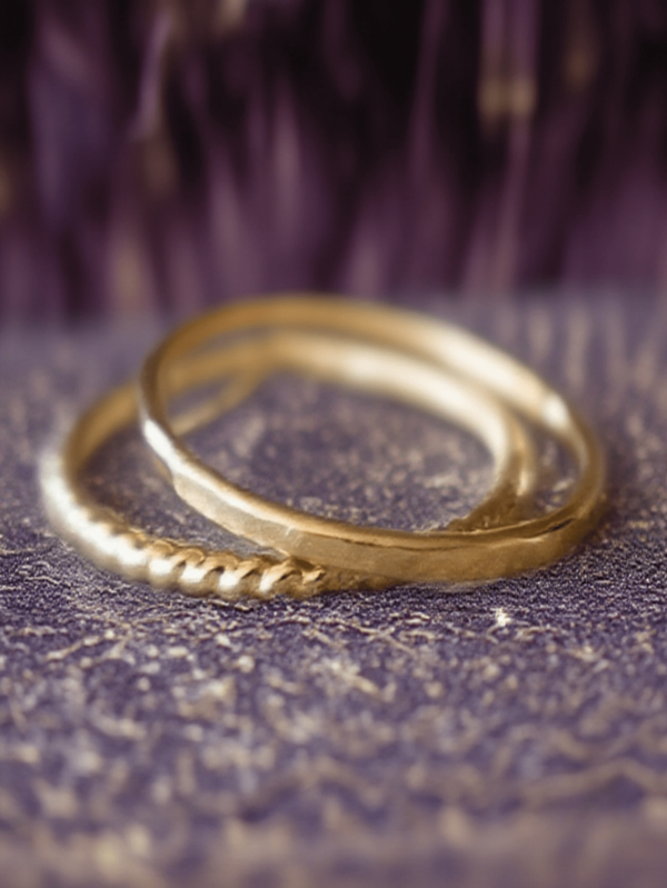 2pcs/Set Golden Plated Minimalist Twist Infinite Symbol Rings, Eternal Love Valentine's/Christmas Gift For Him