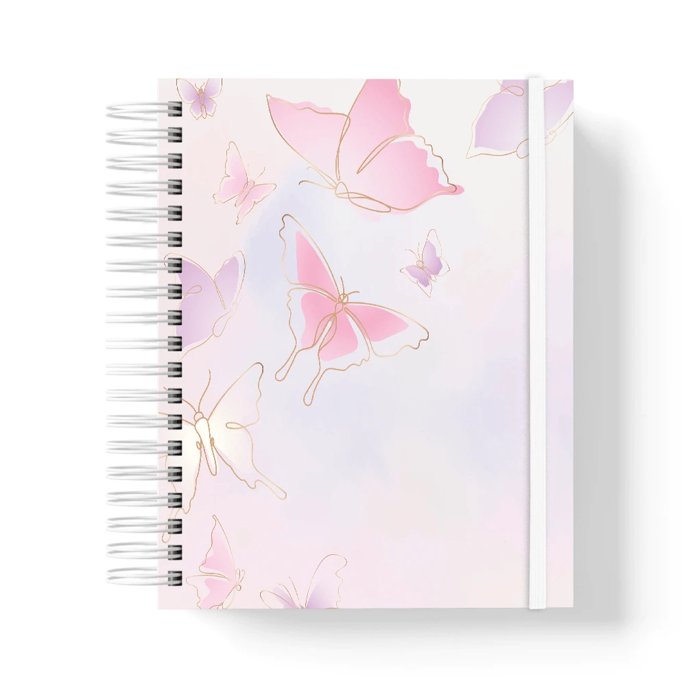 Moreih Paper Premium Notebook 200 Pages (100 Sheets) A5 - White Butterfly - View 1