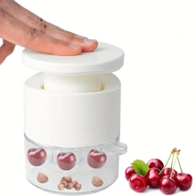 1pc Cherry & Date Pitter With 7 Holes, Clear Plastic Kitchen Tool For Efficiently Removing Pits, Suitable For Cherries, Dates And More, Compact Design & Durable Kitchen Gadget