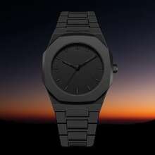 Unisex Quartz Watch With Adjustable Strap, Round Dial, Suitable For Daily Wear, Birthday Gift, Party & Holiday Occasions (No Watch Box Included) - Black - View 4